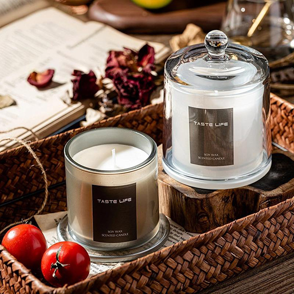 Glass Cup Candle Souvenir Gift SPA Essential Oil Creative Home Smokeless Aromatherapy Candle Ornaments
