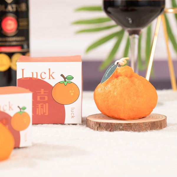 Creative Internet Celebrity Special Orange Aromatherapy Candles Are Used for Bedroom Car Smelling and Environmentally Friendly