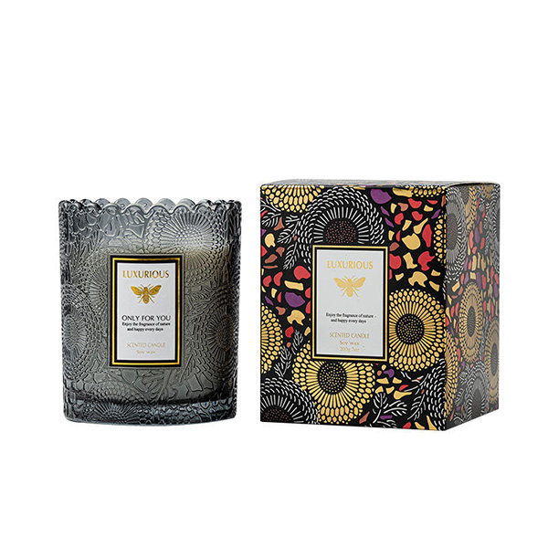 New Upgraded Pure Natural Soy Wax Lace Edge Relief Aromatherapy Candle Bedroom Creative Niche Smokeless Candle
