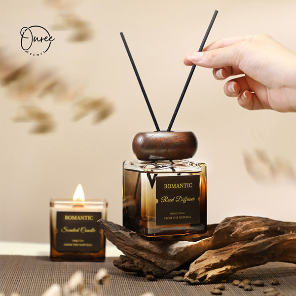 Room Luxury Reed Diffuser Gift Set Custom Reed Diffuser Private Label Reed Diffuser Glass Bottle With Package Box