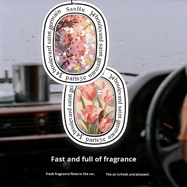 Car Air Freshener Tablets Model X70 Wooden Long-lasting 16-30 Days Fragrance Deodorizing Aromatherapy Hanging Ornament for Car