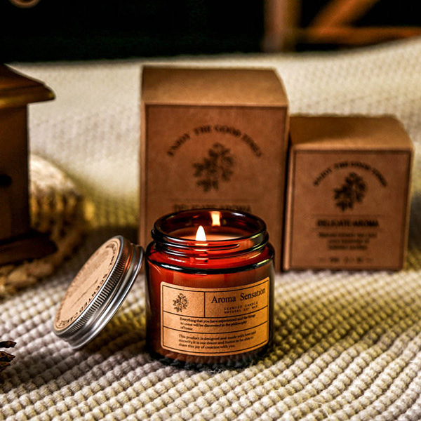Creative Aromatherapy Soy Wax Candle Smokeless Glass Essential Oil Fragrance Perfect Gift Box Souvenir for Valentine’s Day