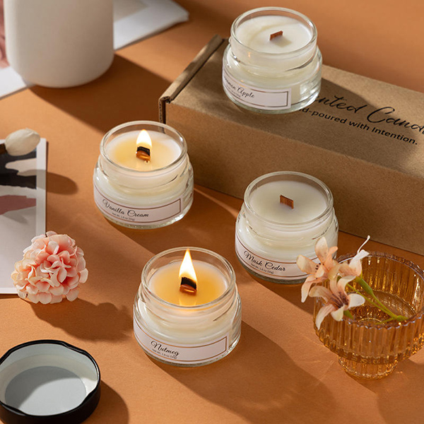 Soy Wax Scented Candles for Home and Bedroom Use Long-lasting Fragrance Smokeless High-grade Glass Crystal Scented Candles
