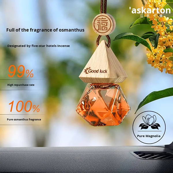 Glass Car Interior Aromatherapy Essential Oil Perfume Long-lasting Fresh Light Fragrance Sterilization Odor Removal